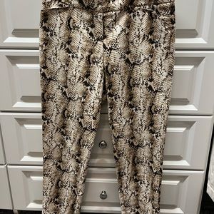 WHBM Slim ankle snake print pant